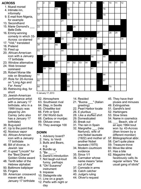 Printable Boatload Crossword Puzzles - Printable Crossword Puzzles