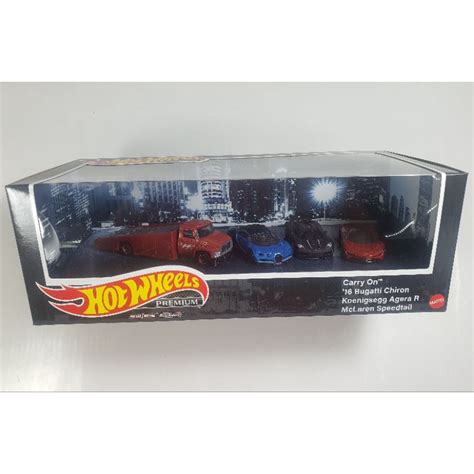 Hot Wheels Premium Carry On Bugatti Chiron Koenigsegg Agera R McLaren Speedtail Shopee Malaysia