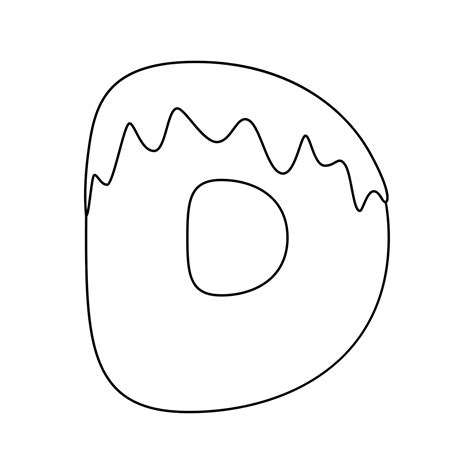 Раскраска с буквой d для детей | Премиум векторы