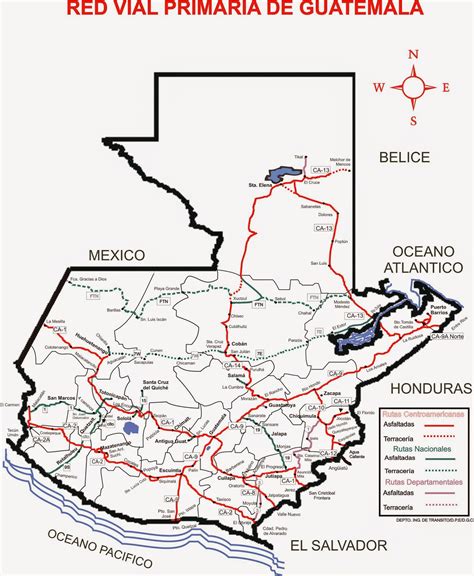 Mapa De La Red Vial De Guatemala Image To U