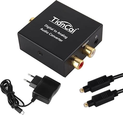 DAC Convertisseur Numérique Analogique 192KHz Toslink Optique SPDIF