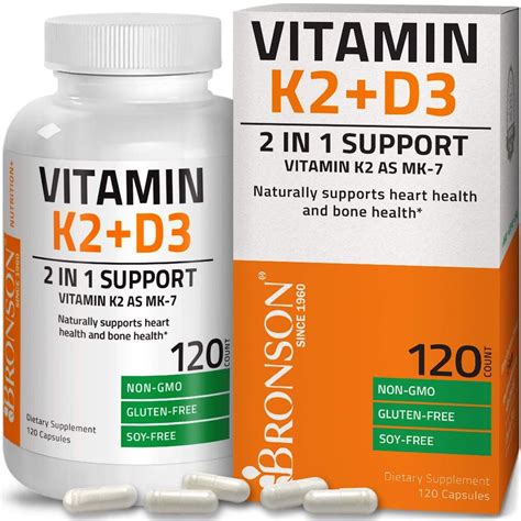 Vitamin K Mk With D Supplement Bone And Heart Health Non Gmo