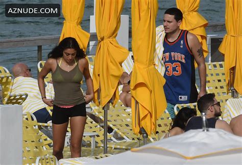 Lourdes Leon Wears A Yellow Bikini As She Works On Her Tan With Her Boyfriend In Miami Aznude
