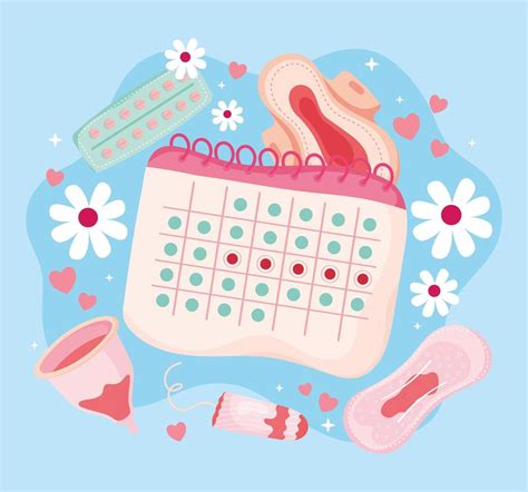 Six Menstruation Period Icons 5332132 Vector Art At Vecteezy