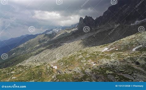 Naked Mountain Slope In The Mont Blanc Massif Haute Savoie France Europe Stock Photo Image
