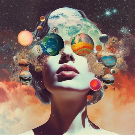 Premium Ai Image Arafed Image Of A Woman With Planets In Her Hair