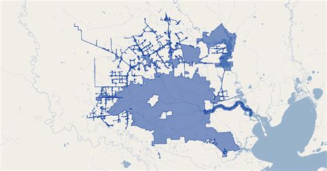 Map Of Houston City Limits State Coastal Towns Map