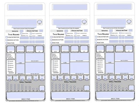 D D Foldable Initiative Trackers Monster NPC Printable Etsy