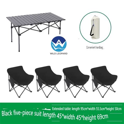 Outdoor Furniture Folding Table And Chair Set With Custom Logo Folding