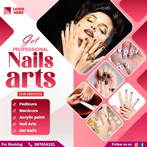 Nail arts social media creative post design | pix specialist designs