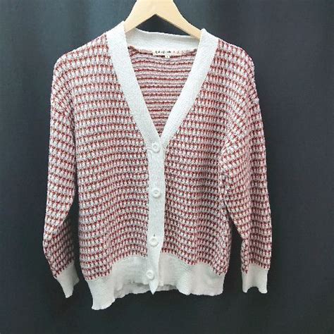 Yahoo オークション Cutie Blonde マルチ柄 フロントボタン 秋冬コ