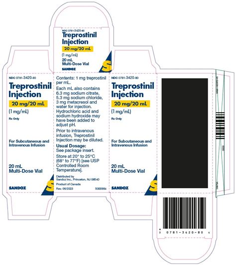 Treprostinil Sandoz Inc FDA Package Insert