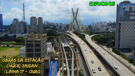 Drone mostra as obras da Estação Chucri Zaidan do Monotrilho Linha 17