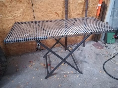 Складной стол из профильной трубы - 65 фото