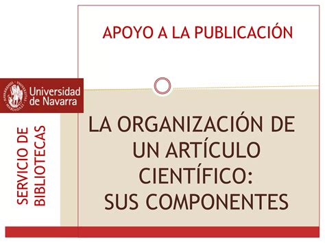 Artículo Científico Estructura Y Partes De Un Articulo Científico Ppt