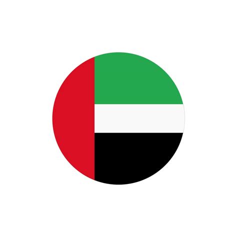 Round United Arab Emirates flag. UAE flag. Vector. 26730204 Vector Art