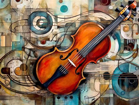 Painting Of Musical Instruments Stock Illustration Illustration Of