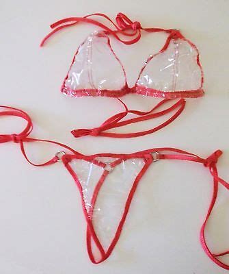 فوهة البركان خرطوم زيارة الأجداد clear plastic bikini على رأس ضعيف استرخى
