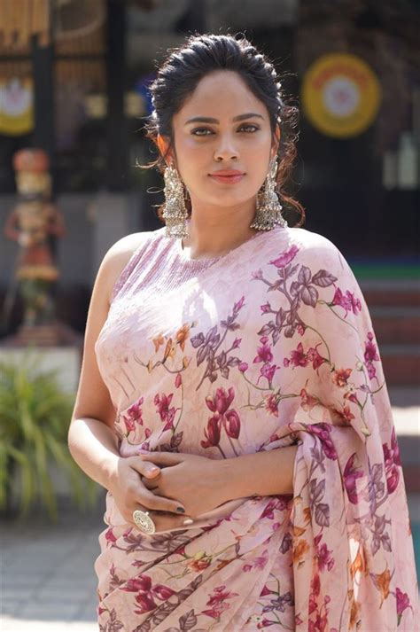 Actress Nandita Swetha Saree Stills At Akshara Movie Interview