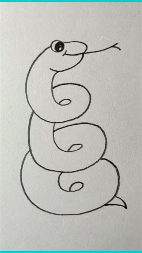Learn How to Draw Snake Step by Step | Animais fáceis de desenhar