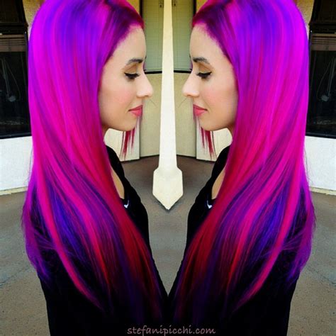 Hot Pink And Purple Hair Dye