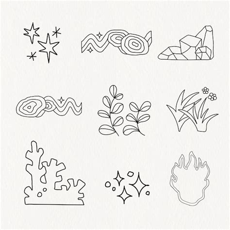 simple linedrawings vectors illustrations