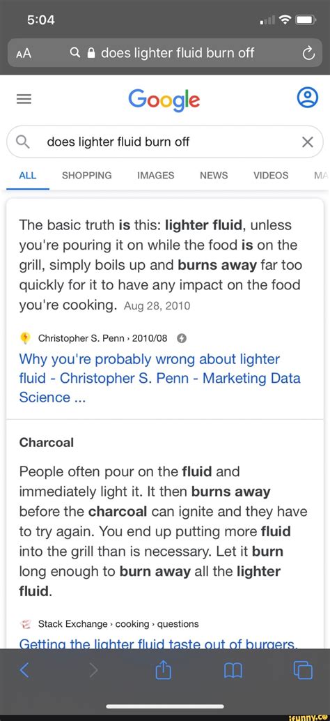 Q does lighter fluid burn off Q The basic truth is this: lighter fluid ...