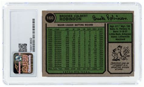 Hake S 1974 TOPPS 160 BROOKS ROBINSON HOF CSG 7 5 NEAR MINT