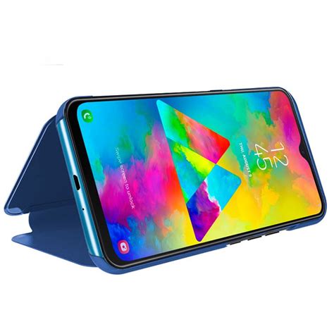 Cool Funda Flip Cover Clear View Azul Para Samsung Galaxy M