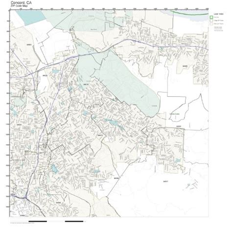 Zip Code Wall Map Of Concord Ca Zip Code Map Not Laminated Amazon