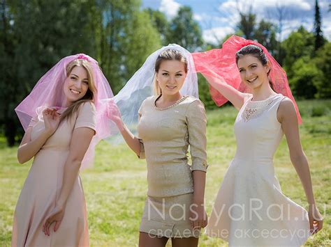 Белая фата для девичника