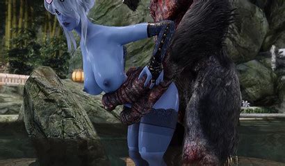 Blue Girl Sucks Troll Big Cock In Skyrim Animated Porn
