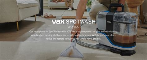 Vax Spotwash Max Duo Spot Cleaner Our Most Powerful Spotwasher Xl