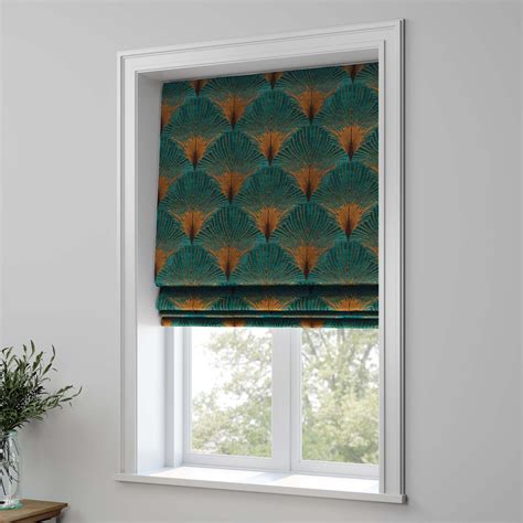 New York Made to Measure Roman Blind New York Teal by Dunelm | ufurnish.com