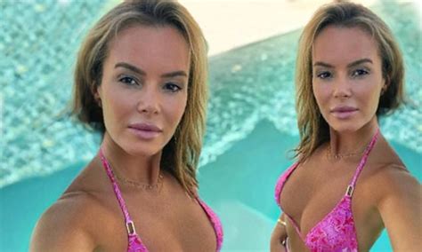 Amanda Holden Turns Up The Temperature In A Plunging Hot Pink Bikini On Holiday In Greece