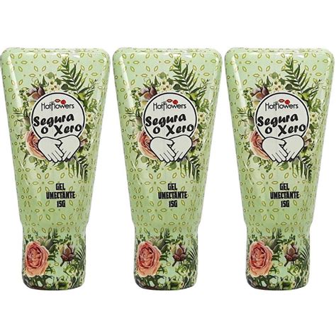 Kit Gel Er Tico Segura O Xero Excitante Arom Tico G Hot Flowers Sex Shop Loja Pimenta