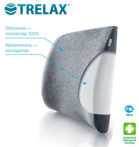 Ортопедическая подушка под спину Trelax AUTOBACK TRELAX (Черный) купить ...