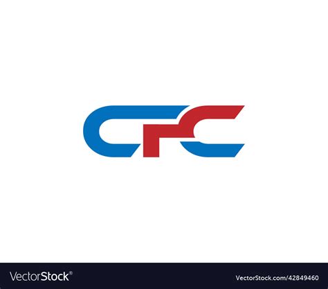 Simple Cfc Letter Logo Design Royalty Free Vector Image