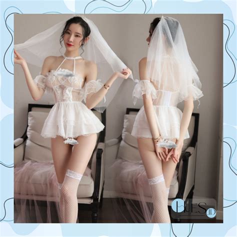 Jual HUES ID Lingerie Wedding Bride Set Cosplay Bridal Shower Import Premium Shopee Indonesia