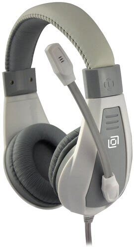 Наушники с микрофоном Оклик HS-L600 серый 1.8м мониторные оголовье ...