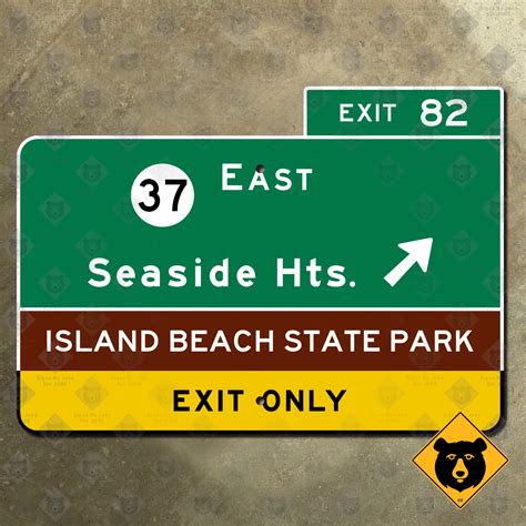 New Jersey Garden State Parkway Exit 82, Route 37 East, Seaside Heights