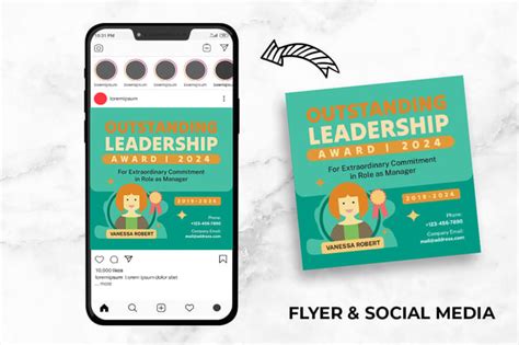 Leadership Award Flyer And Instagram Print Templates Ft Leadership