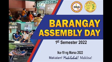 Barangay Assembly Day 2022 Theme