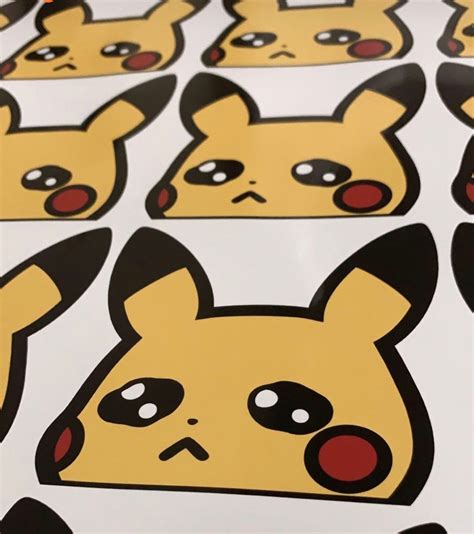 Pikachu Pokemon Peeker Car Vinyl Sticker Etsy