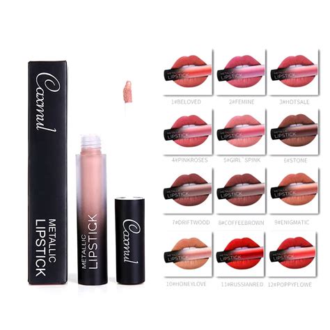 New Brand Liquid Matte Lipstick Waterproof Sexy Red Nude Lip Color Lipgloss Moisturizer Velvet