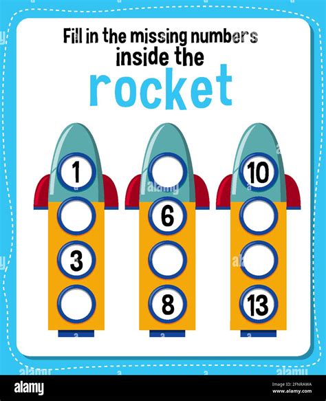 math count number worksheet illustration stock vector image art alamy