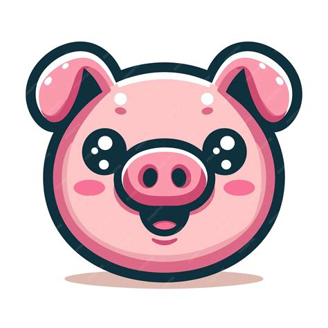 Cara De Porco Desenho - Caraca de cabeça de porco adorável cara de personagem de desenho ...