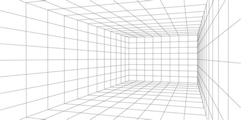 Premium Vector Wireframe Room On The White Background Vector