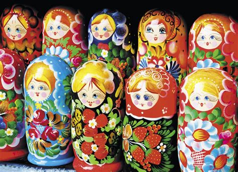 Матрешки - почтовая открытка