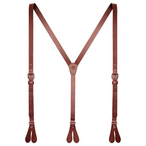 Tirantes En Forma De Y Con Botones De Cuero Canela ¡en Stock Trendhim